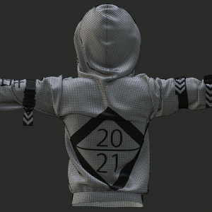 Tech Hoodie [VRChat] 3D Asset 缩略图 8