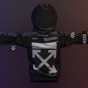 Tech Hoodie [VRChat] 3D Asset 缩略图 3