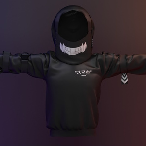 Tech Hoodie [VRChat] 3D Asset 缩略图 2