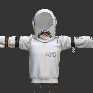 Tech Hoodie [VRChat] 3D Asset 缩略图 9