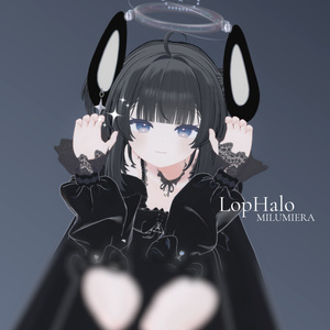 【VRChat】LopHalo（ロップヘイロー）｜手のサインで表情が変わるうさ耳ヘイロー【6表情・6色】 缩略图 5
