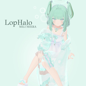 【VRChat】LopHalo（ロップヘイロー）｜手のサインで表情が変わるうさ耳ヘイロー【6表情・6色】 缩略图 4