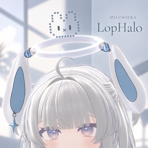 【VRChat】LopHalo（ロップヘイロー）｜手のサインで表情が変わるうさ耳ヘイロー【6表情・6色】