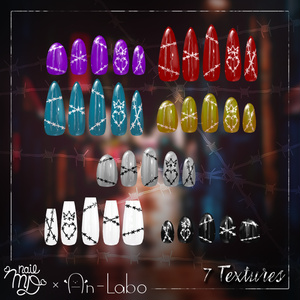 【100アバター以上対応】WiredNail【VRネイルチップ】【MDollnail対応】 #あんらぼぶい 缩略图 2