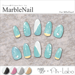 【100アバター以上対応】MarbleNail【VRネイルチップ】【MDollnail対応】#あんらぼぶい