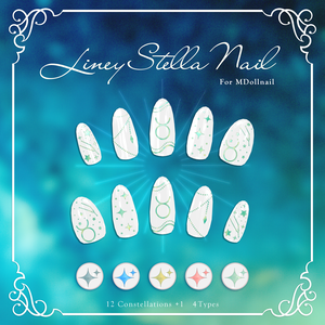 【MDollnail対応】LineyStellaNail【12星座】 #あんらぼぶい
