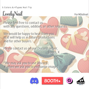 【かんたん着用】LovelyNail【VRネイルチップ】【MDollnail対応】#あんらぼぶい 缩略图 5
