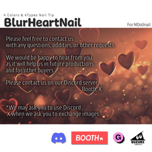 【かんたん着用】BlurHeartNail【VRネイルチップ】【MDollnail対応】#あんらぼぶい 缩略图 5