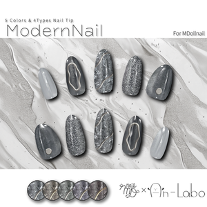 【かんたん着用】ModernNail【VRネイルチップ】【MDollnail対応】#あんらぼぶい