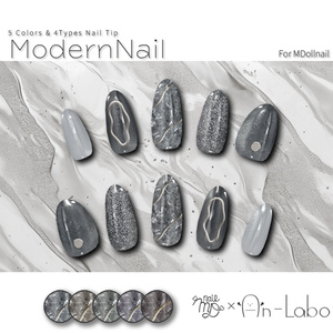 【かんたん着用】ModernNail【VRネイルチップ】【MDollnail対応】#あんらぼぶい