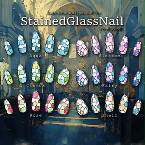 【かんたん着用】StainedGlassNail【VRネイルチップ】【MDollnail対応】#あんらぼぶい 缩略图 2