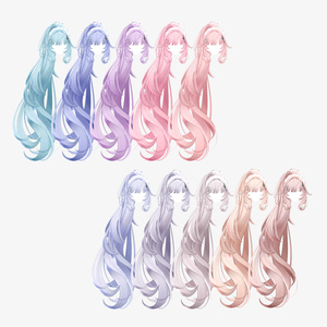【8 avatars】【VRC Hair】♥ Oscar_Hair ♥ 缩略图 12