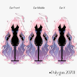 【10 avatars】【VRC Hair】♥ Meloa_Hair ♥ 缩略图 3