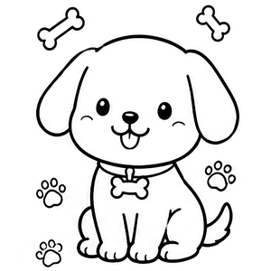 かわいい動物の塗り絵5枚セット