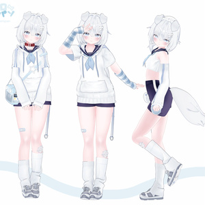 🩵オリジナル3Dモデル「メロパン」-Meropan-🦴【Quest/IOS/Cluster・VRM対応】 缩略图 5