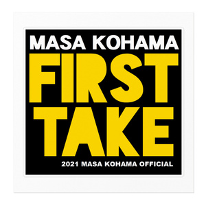 【008】マサ小浜「FIRST TAKE」オフィシャル・ステッカー【耐水仕様】（ロゴ）（160 x 160 mm）