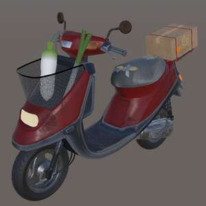 [VRChat]お買い物原付バイク ジャグポシュ[3Dモデル] 缩略图 4