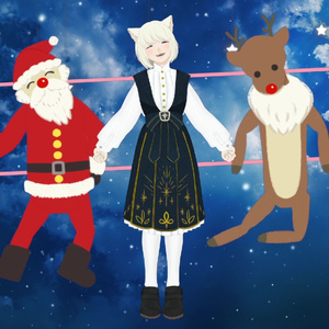 【Vtuber素材】クリスマス分身人形　VtubeStudio用アイテム