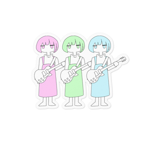 ステッカー:ギター-RGBちゃん