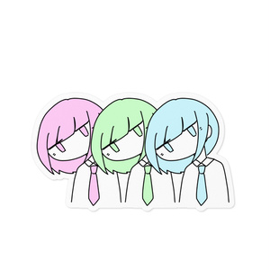 ステッカー:30°-RGBちゃん