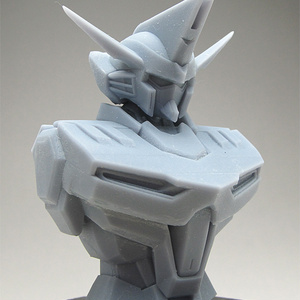 オリジナルモビルスーツバストアップ像A、70ミリモデル、3Dプリント用stlデータ（AI活用）