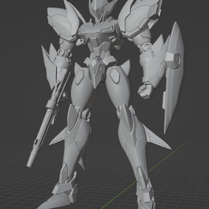 オリジナルロボ像F 頭長150ミリ、3Dプリント用stlデータ（AI活用）*プリント未確認データ*