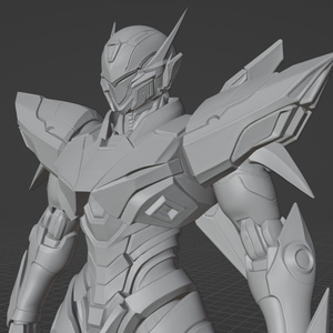 オリジナルロボ像I 頭長150ミリ、3Dプリント用stlデータ（AI活用）*プリント未確認データ*