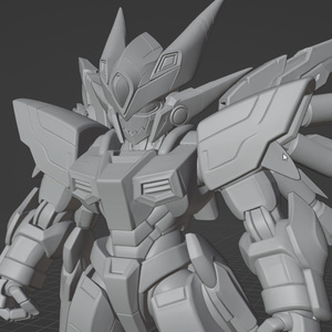 オリジナルSDガンダム、ワームガンダム像 頭長100ミリ（AI活用）*プリント未確認データ*