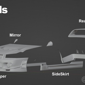 【3Dモデル】BR34用ボディキット「AusFlug」 缩略图 3