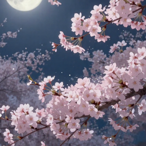 【動くスマホ壁紙シリーズ】夜桜の幻想アニメーション