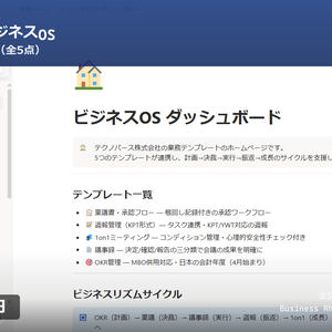 【Notion】日本のビジネスOS Complete版｜全5テンプレート＋共有DB＋ダッシュボード｜業務を1つのOSに