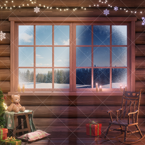 [ Vtuber 3D background : Winter Cabin ]