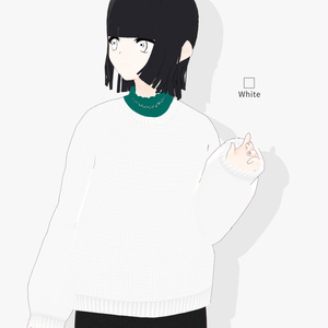 [VRoid Clothes] Frill-neck knitwear