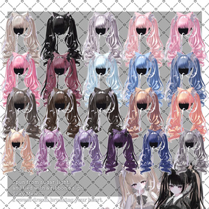 【14アバター対応】 VRC H♥ir .exe 003 ☁️Silky Mew Hair🤍シルキーミューヘアー🤍【VRC】 缩略图 2