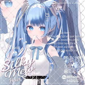 【14アバター対応】 VRC H♥ir .exe 003 ☁️Silky Mew Hair🤍シルキーミューヘアー🤍【VRC】 缩略图 16