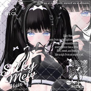【14アバター対応】 VRC H♥ir .exe 003 ☁️Silky Mew Hair🤍シルキーミューヘアー🤍【VRC】 缩略图 22