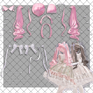 【14アバター対応】 VRC H♥ir .exe 003 ☁️Silky Mew Hair🤍シルキーミューヘアー🤍【VRC】 缩略图 4