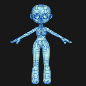 Cartoony3D素体【3Dアバター用】