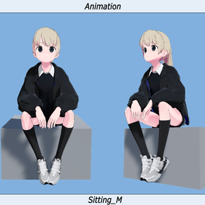 VRC用座りIdleモーション_04(Sitting Idle Motion)_Mir