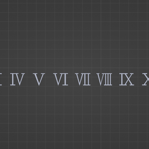 1~12 ローマ数字　FBX