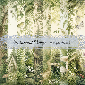 Woodland Cottage | 10 Digital Paper Set