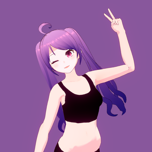 VRM VROID VTuber Avatar Base - Purple 3Dモデル 紫の アバター