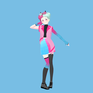 [パンクーちゃん PUNK GIRL] VRM VROID VTUBER 3D MODEL AVATAR