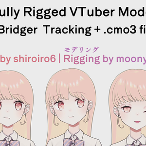 ピンク髪の女学生 VTuber Model Fully Rigged (VBridger + .cmo3 file) | Art by Shiroiro6 - Rigging by me