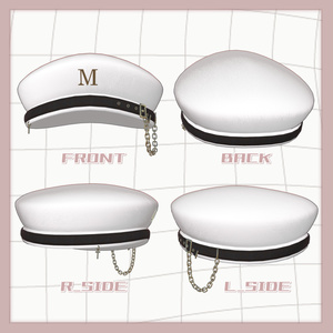 Belt Beret / ベルト付きベレー帽　【VRChat】 缩略图 3