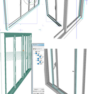 ３D ベランダ窓(コミスタ専用）