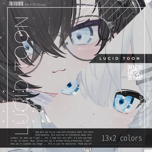 【8アバター対応】Lucid Toon Eye Texture【26色】