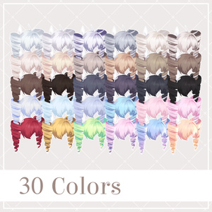 【VRC Hair】ふんわり縦ロールヘア【16アバター対応】 缩略图 4
