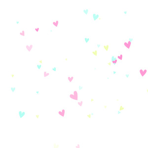 【エフェクト素材】パステルカラーがかわいい❤️ハートが舞う透過PNG画像素材