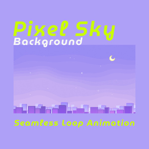 【ループ背景｜配信・動画】8bitレトロゲーム風空の背景アニメーション全14種・mp4・10秒ループ
